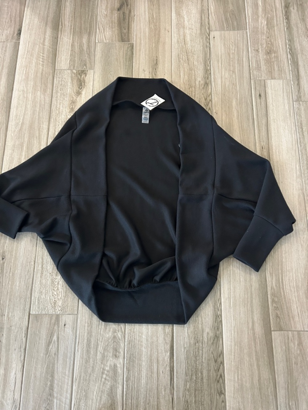 Mono B Black Sleeve Open Cardigan